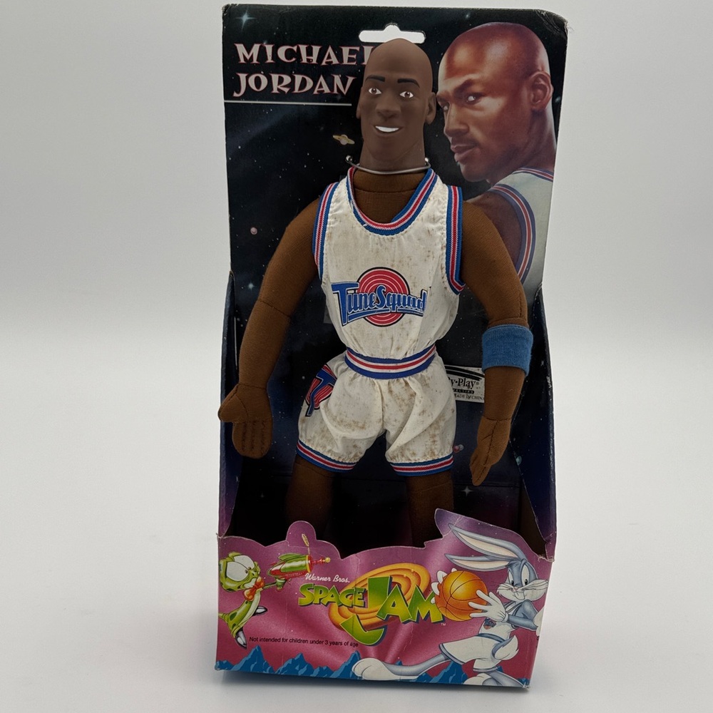 Collectible Space Jam Michael Jordan Action Figure - White and Brown